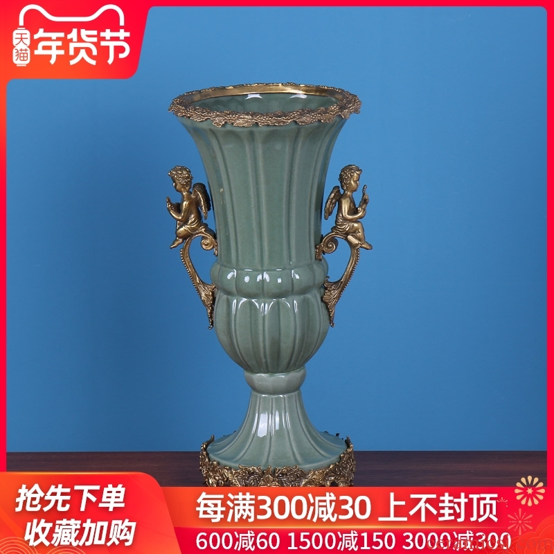 European ceramic vases, restoring ancient ways is the sitting room porch place, dry flower, flower decoration household soft adornment example room