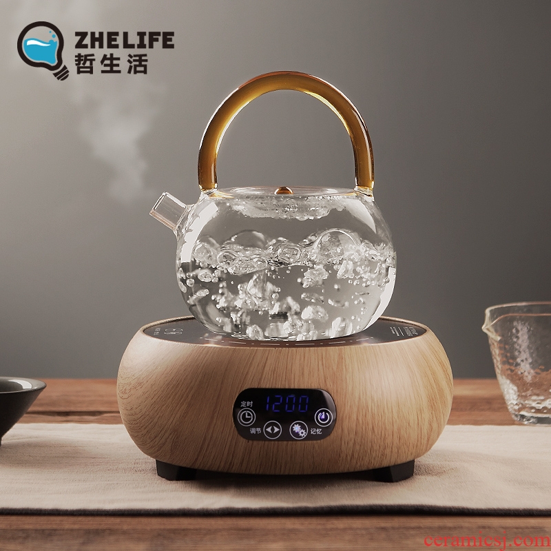 High temperature resistant glass teapot of boiling water with thick hot tea tea machine electricity TaoLu kettle suit household tea stove