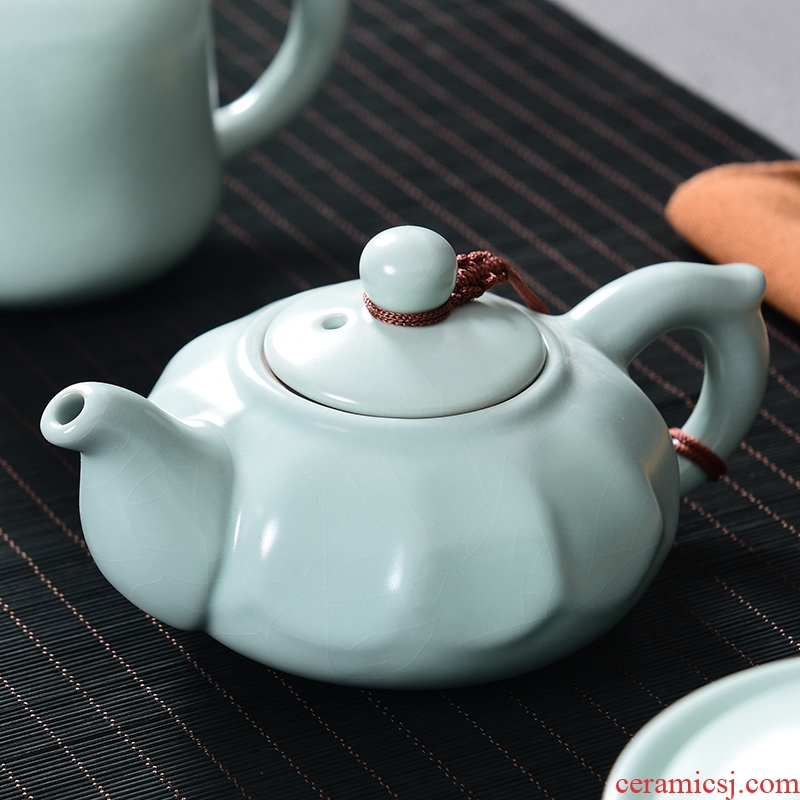 A good laugh, imitation song dynasty style typeface your up household ceramic teapot kung fu tea set single pot of xi shi pot hand grasp the teapot with A zero