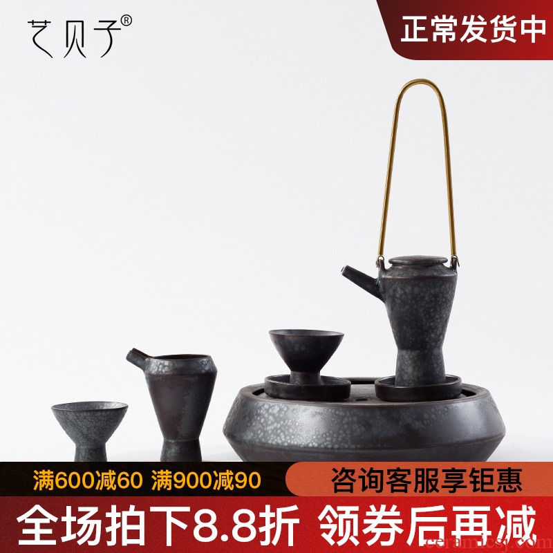 New Chinese style is I example room teahouse furnishing articles, black soft adornment sitting room tea table decoration ceramic tea set the teapot