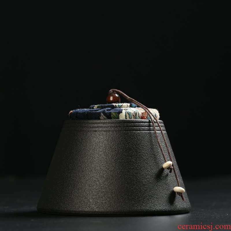 Black pottery tea POTS CangChan wind kung fu tea set small ceramic seal portable Japanese coarse pottery tea pot