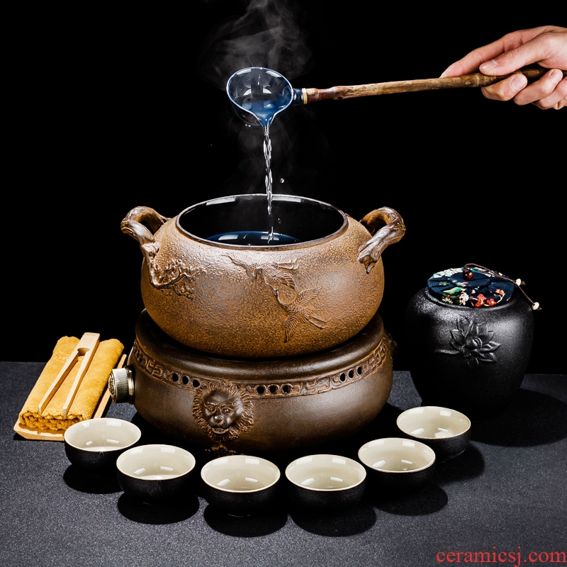 NiuRen cast iron boiling tea ware bowl with black tea pu - erh tea boiled electric teapot TaoLu imitated Japanese tea ware suit