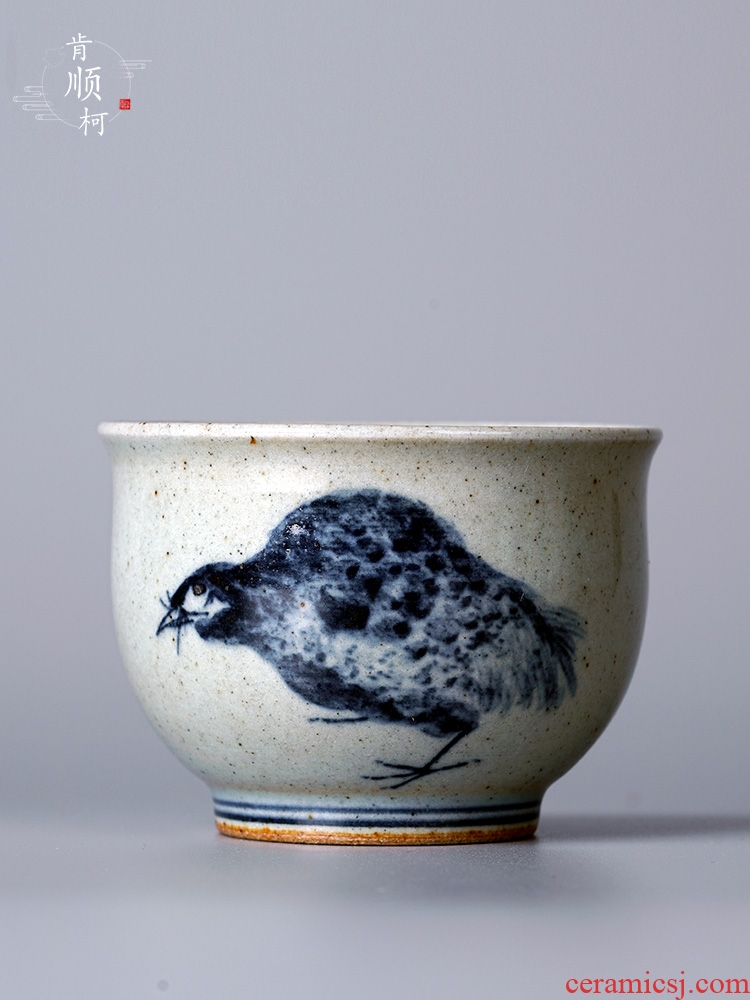 Archaize jingdezhen blue and white porcelain cups kunfu tea a single special ceramic sample tea cup cup master cup tea set