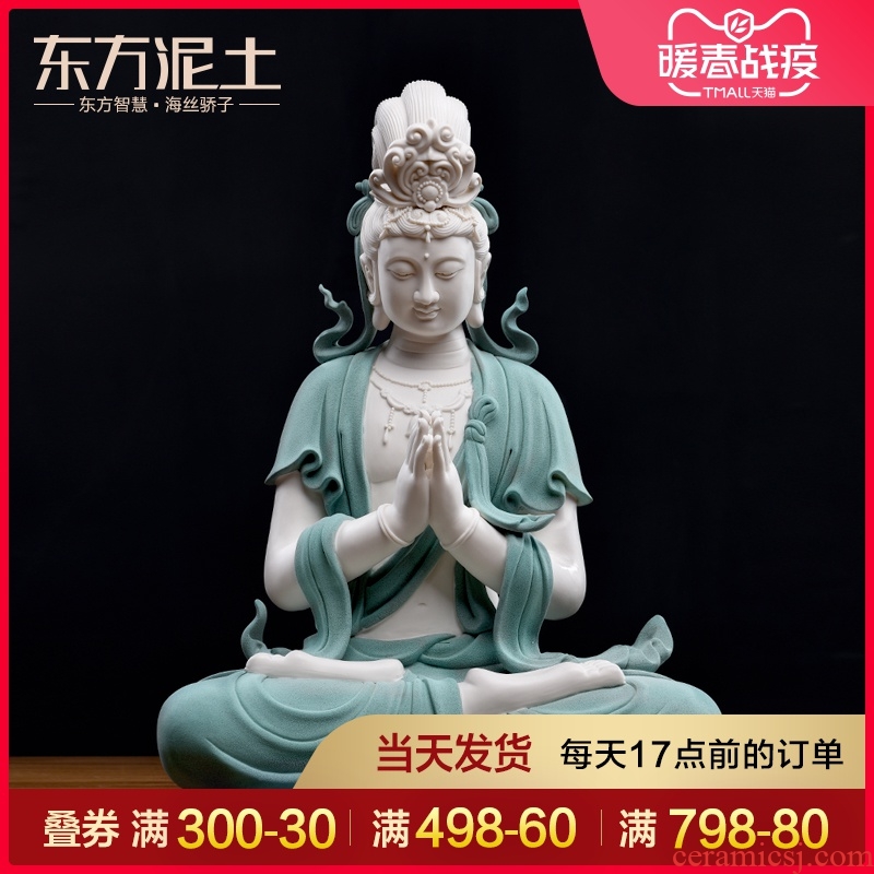 Blessing of Oriental clay ceramic guanyin furnishing articles dehua white porcelain its art club house sitting room porch decoration