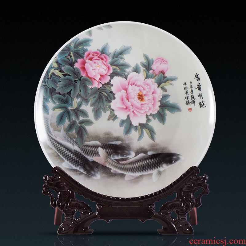 Jingdezhen ceramic hang dish decorative plate setting wall is wining years Chinese role ofing wall act the role ofing hang act the role of the sitting room