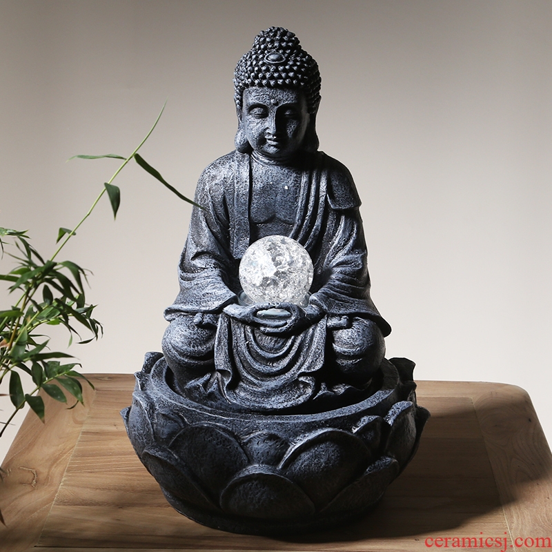 Su ceramic lucky Buddha sitting room feng shui home decoration creative furnishing articles furnishing articles office