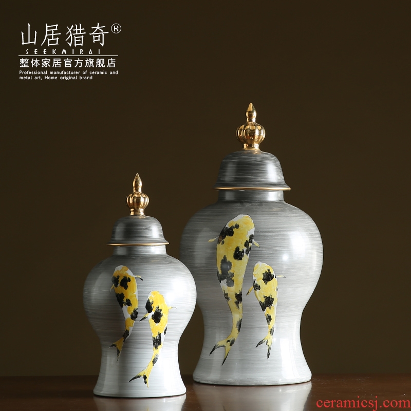 The sitting room porch ark, furnishing articles between example Chinese style household adornment general hand - made ceramic jar of large storage tank