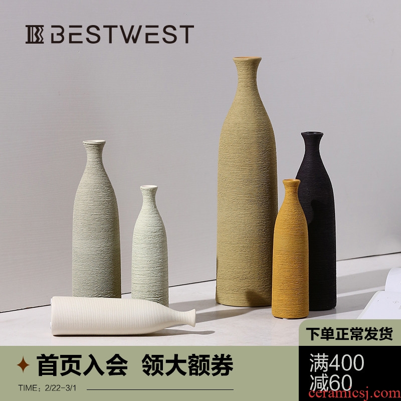 Creative new Chinese style ceramic vase furnishing articles living room table dry flower vases, soft light decorations decoration key-2 luxury restoring ancient ways