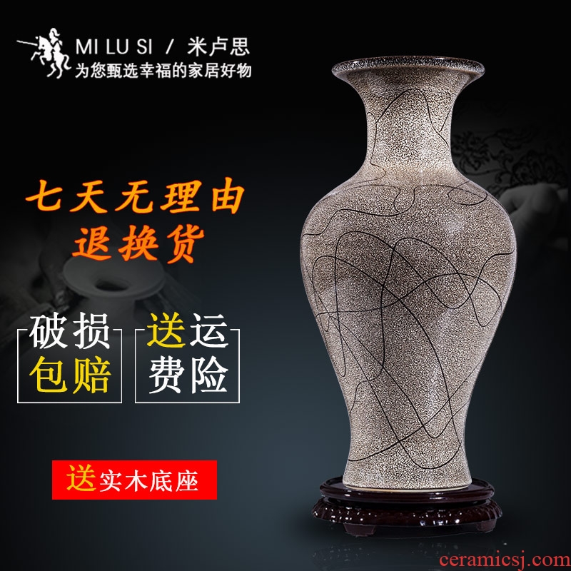 Jingdezhen ceramic furnishing articles blue variable creative flower vase Chinese style living room home furnishing articles