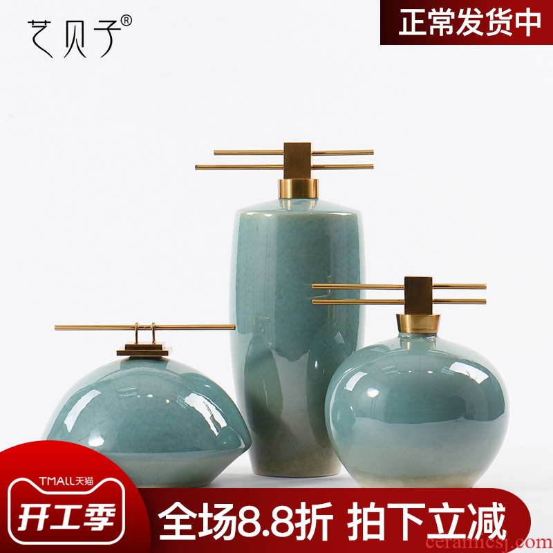Wine ceramic decoration art BeiZi creative the sitting room porch decoration new Chinese modern soft outfit furniture furnishing articles