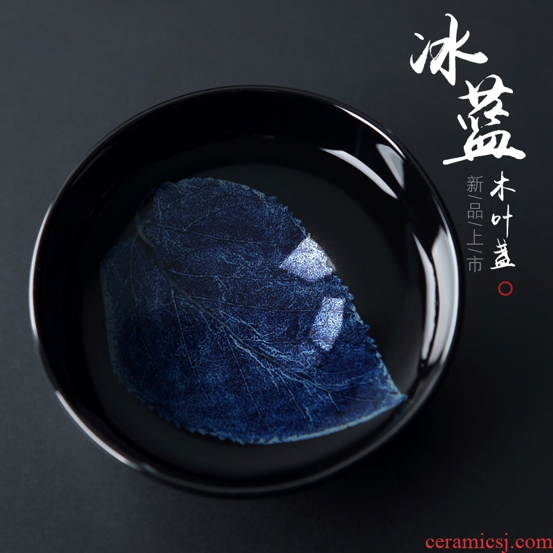 Jizhou up konoha temmoku shuang lianggong masters cup konoha light ceramic building sample tea cup lamp cup sharply glaze single CPU