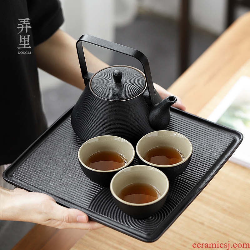 Get in | dry landscape of a complete set of tea tray was Japanese zen contracted household utensils set ceramic cups a pot of two cups