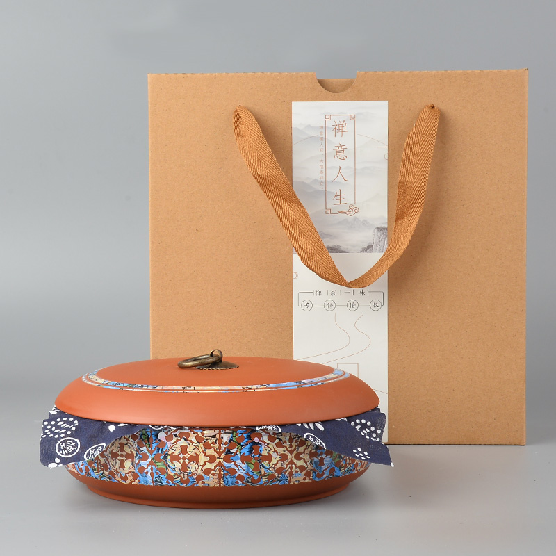 Ceramic tea pot seal pot purple sand pot large storage POTS home wake tea cake store receives gift boxes