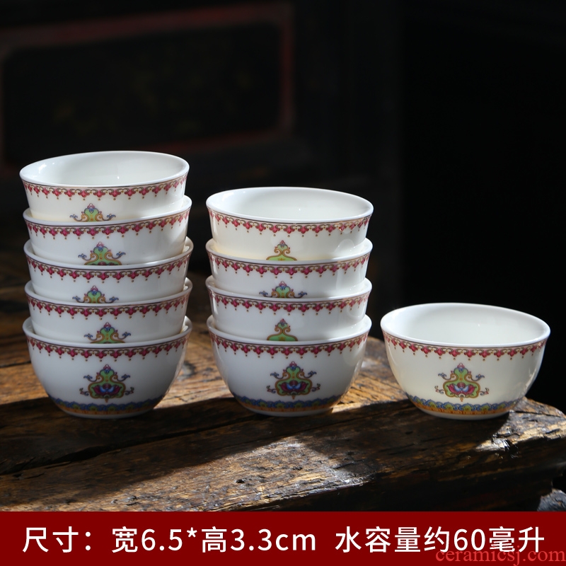 Dehua suet jade white porcelain teacup beam koubei master cup personal cup sample tea cup hot not hot green tea, black tea