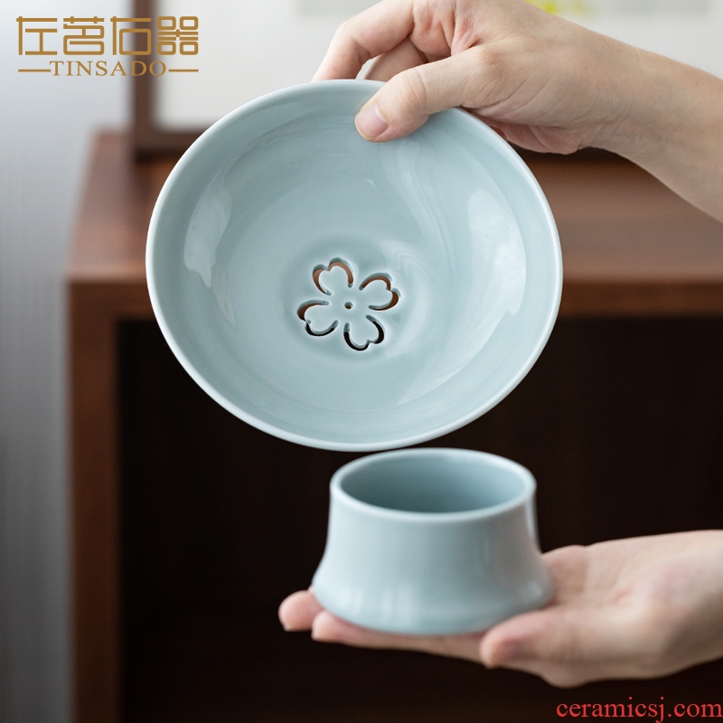 Fruit bowl creative home sitting room tea table move of new Chinese style snacks high ceramic snack dish pot of tea tray