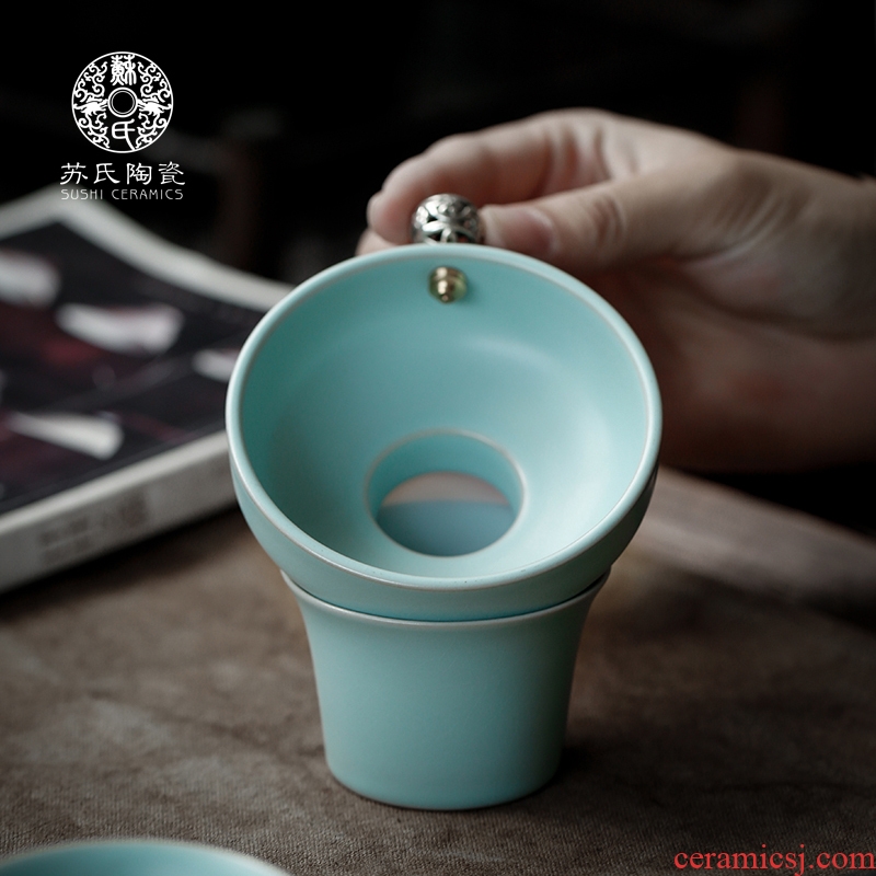 Su your up ceramics slicing) about kung fu tea accessories tea strainer Japanese tea combination