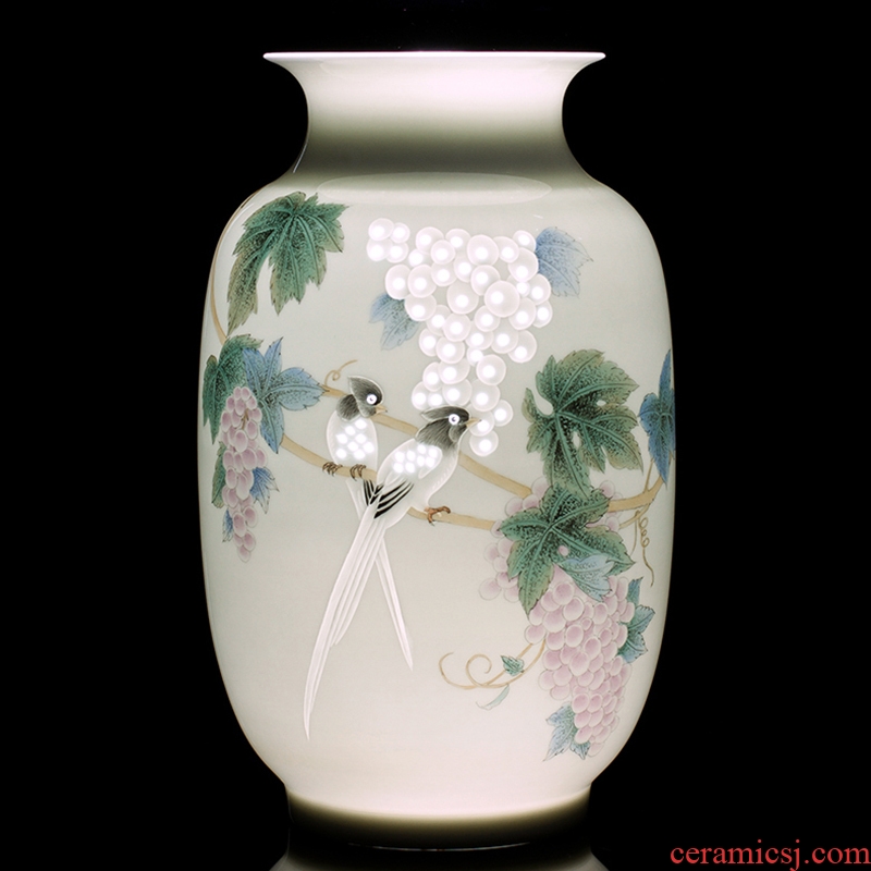 Jingdezhen ceramics furnishing articles hand - made vases, flower arranging fruit fragrance of new Chinese style household handicraft ornament