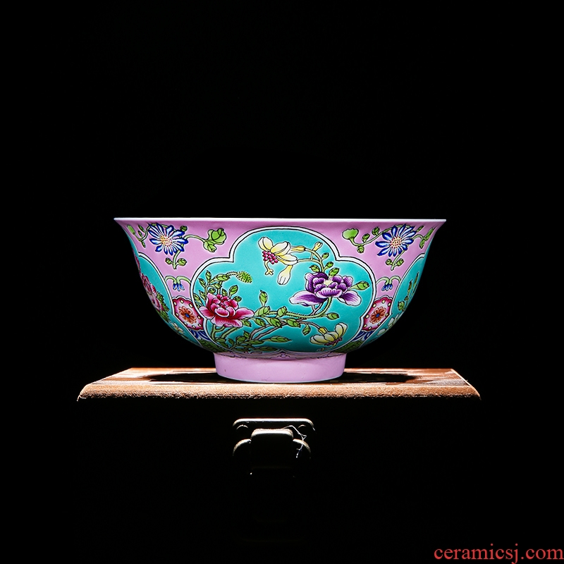 The Collection class with imitation sotheby's 's jingdezhen up the system of the reign of emperor kangxi pink colored enamel flower ceramic bowl tea sets