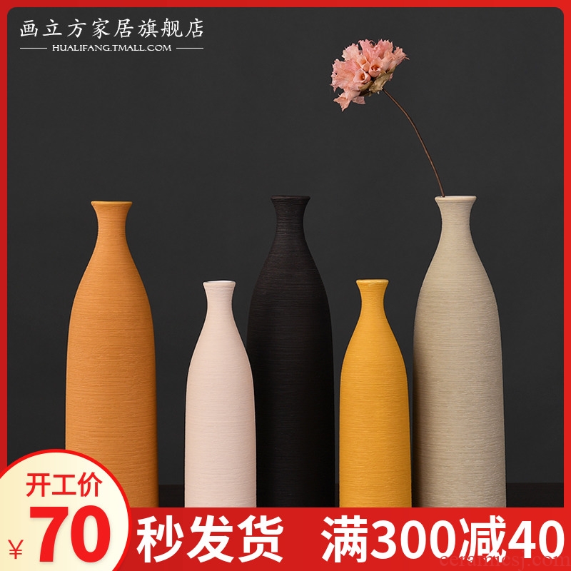 Nordic I and contracted, ceramic vases, furnishing articles, small pure and fresh and fashionable sitting room put creative floral version into gifts