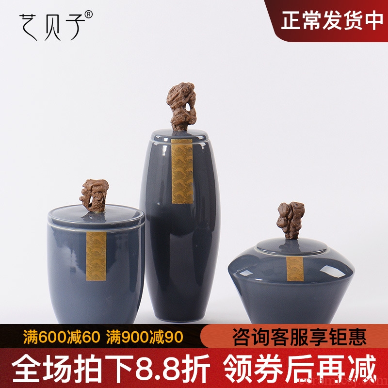 Art BeiZi metal glaze soft outfit ceramic pot of new Chinese style household act the role ofing is tasted window ambry soft outfit porch place