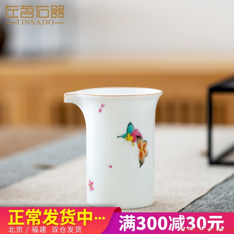 ZuoMing right is sweet white jingdezhen Japanese creativity fair keller single tea cups of tea ware ceramic famille rose tea set