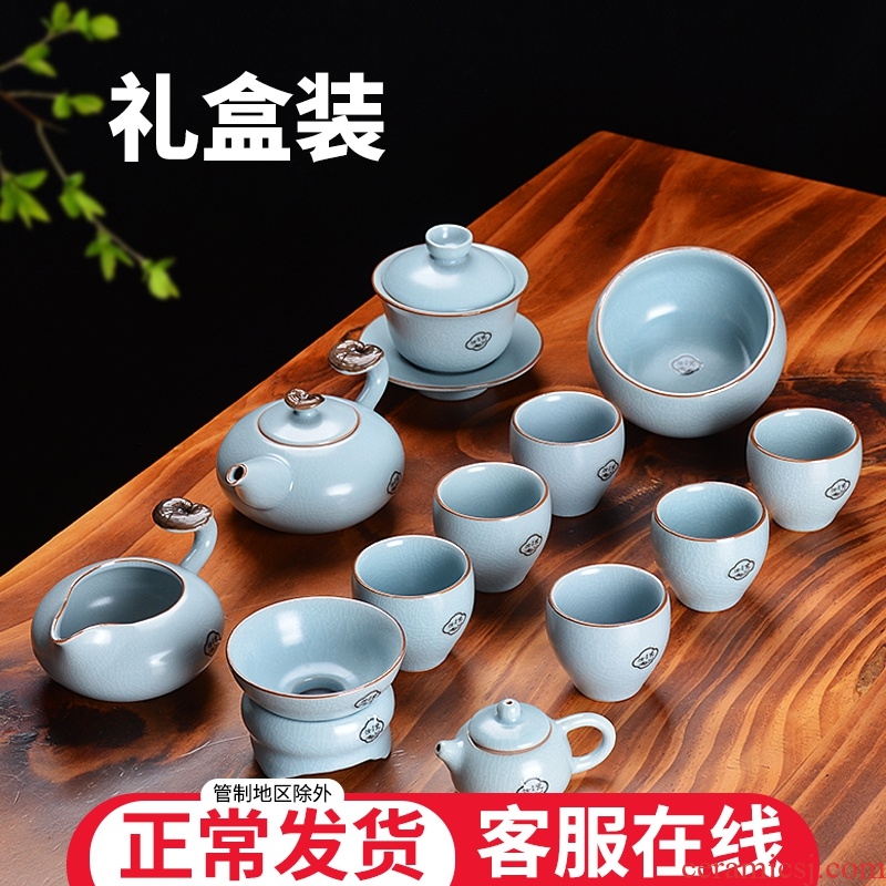 Thousand escape your up kung fu tea set tea ware has contracted household ceramics slicing can raise cups of a complete set of gift boxes