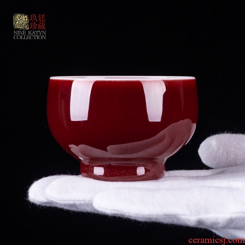 About Nine katyn ruby red glaze ceramic cups lang master cup single CPU jingdezhen up red tea kungfu tea sample tea cup