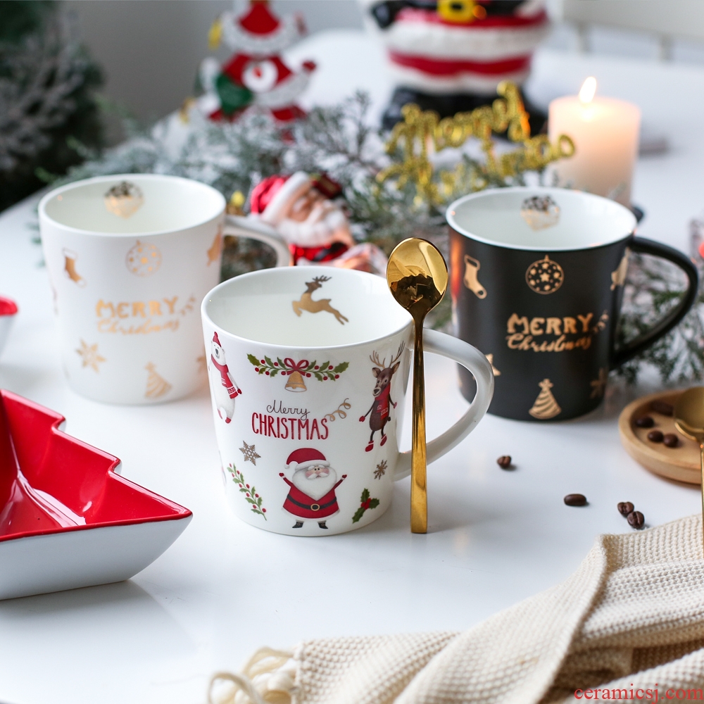Sichuan island house for Christmas keller cup creative move trend mark coffee cup ceramic cup gift boxes