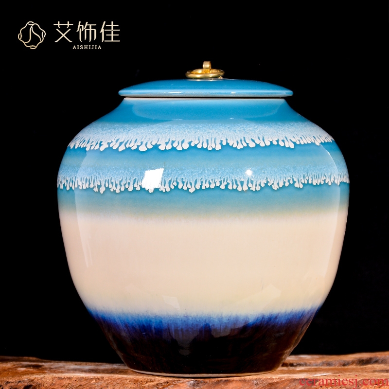 Jingdezhen ceramics tank storage tank up with general jar with cover caddy fixings home furnishing articles home decoration