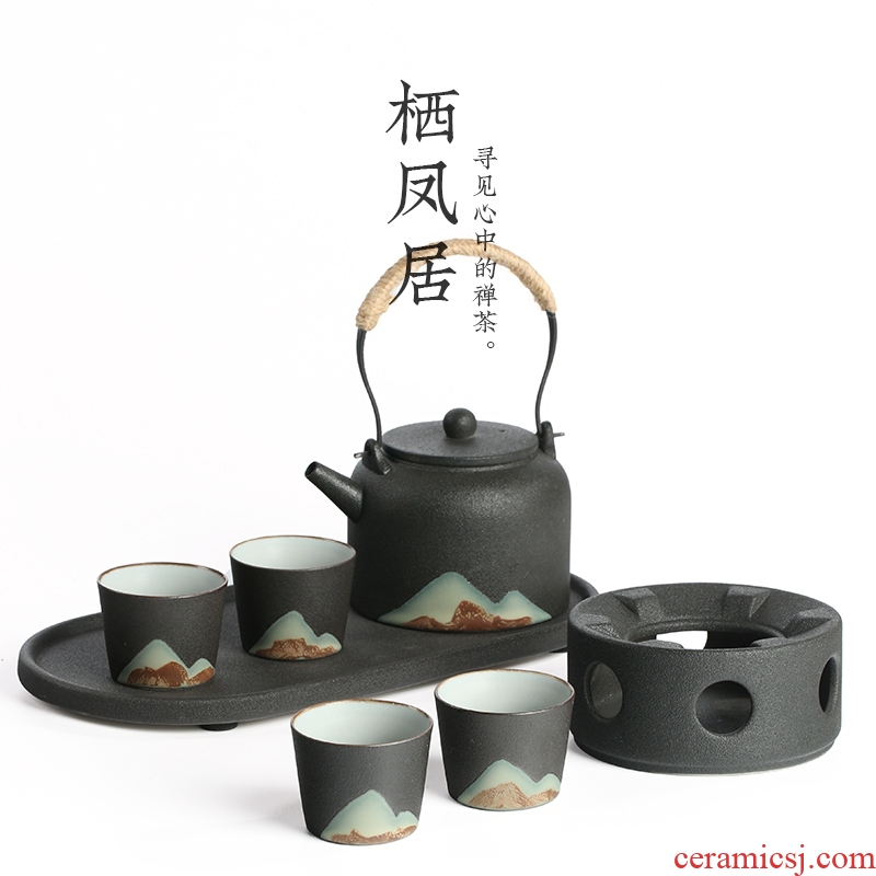 A Live chicken in temperature ceramic tea tea set of suit Japanese mountain boiled based warm tea kettle of a complete set of kung fu tea set