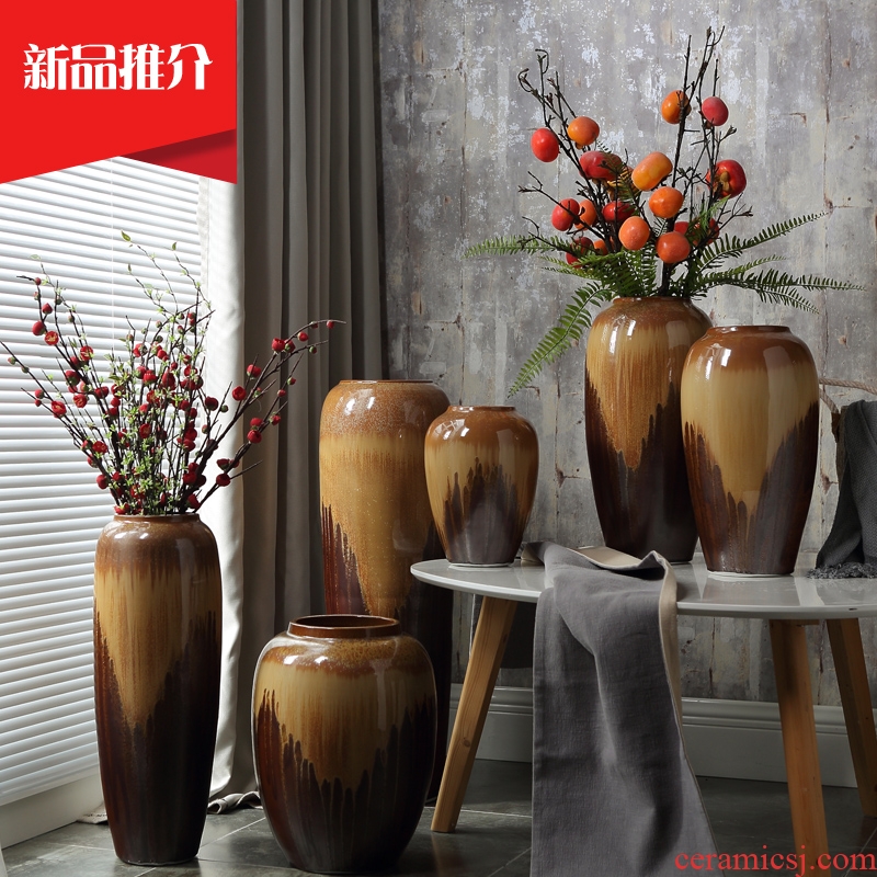 Jingdezhen Europe type restoring ancient ways of large vases, the sitting room porch hotel ceramic decorations of dry flower arranging furnishing articles