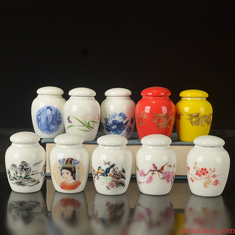 The Mini work ceramic seal pot powder cosmetics packaging bottles of tea tea cream small POTS porcelain bottle