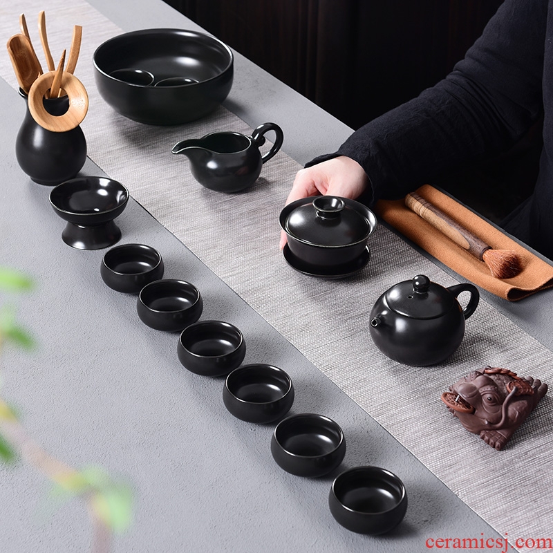 Laugh, ceramic up tea set household kung fu tea teapot teacup of a complete set of gift set tea service kit