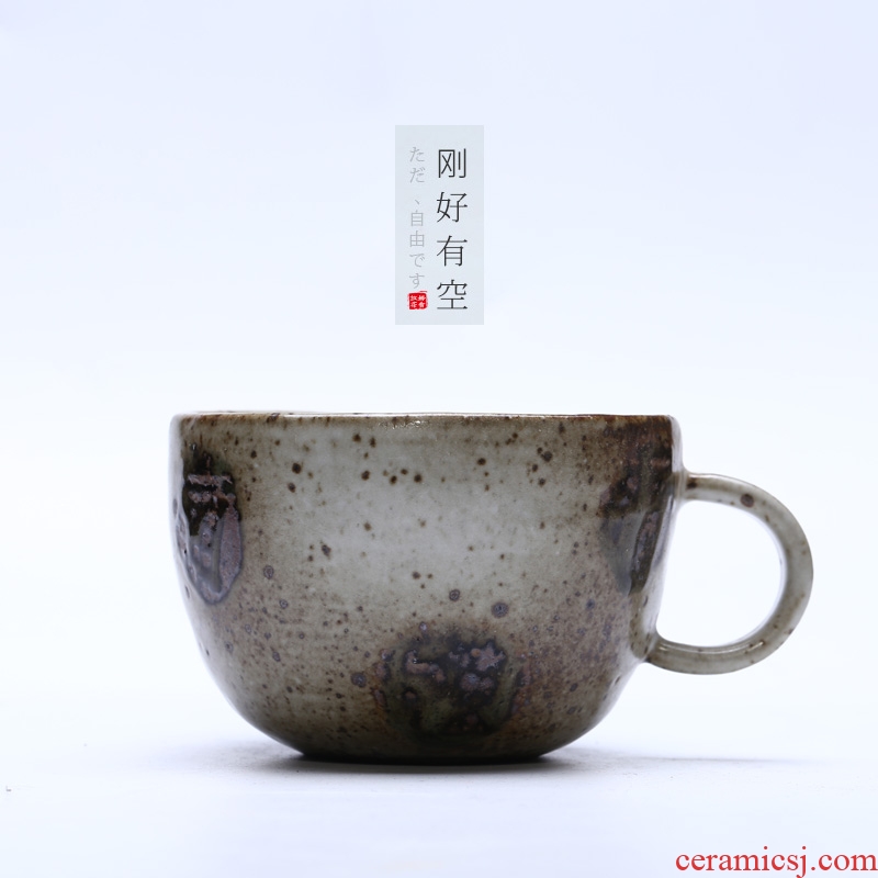 Jingdezhen coarse pottery spots home office tea ultimately responds cup of milk breakfast cup European coffee cup