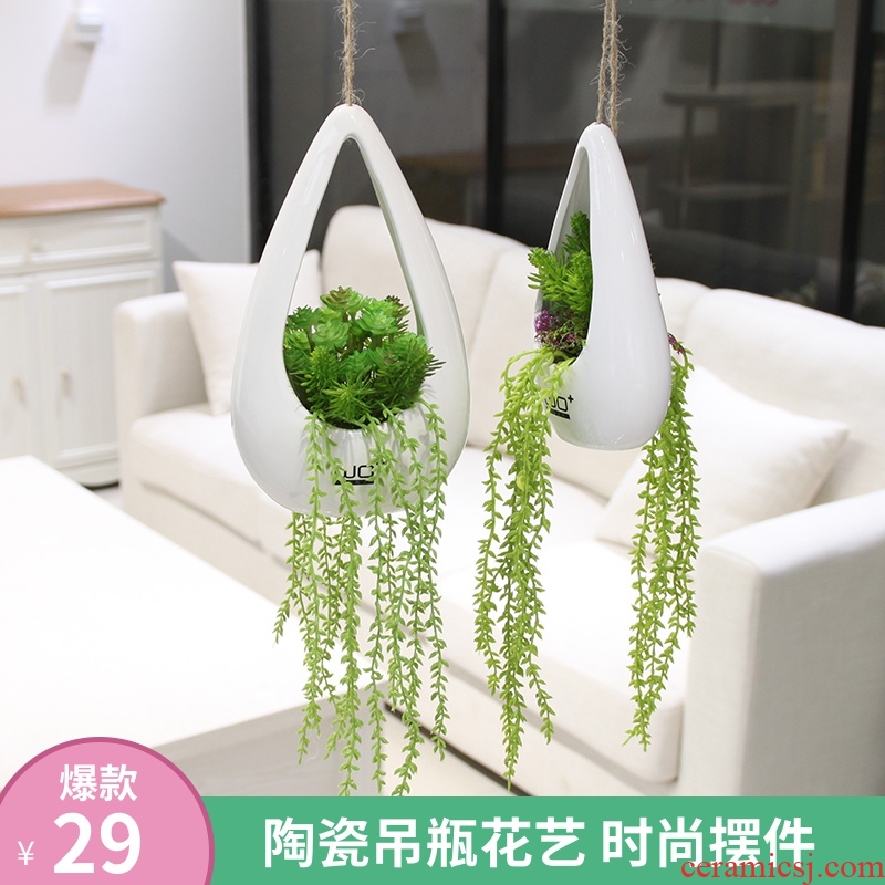 The Send + simulation flowers all over the sky star with false ceramic infusion bag or bottle hanging basket flower POTS fashion floral suit to decorate flowers