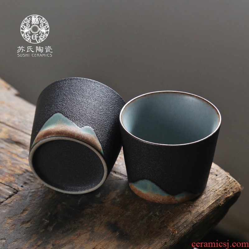 The Sioux Japanese coarse pottery teacup sample tea cup kung fu tea set ceramic tea cup personal cup master