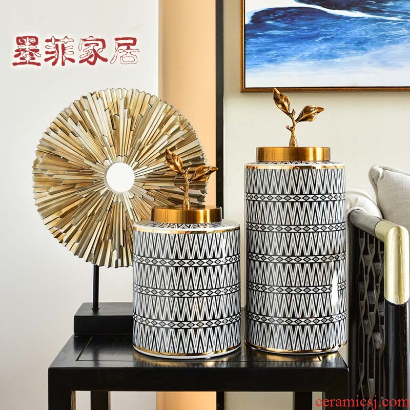 American creative furnishing articles household ceramic vases, modern light key-2 luxury decorations sitting room porch decoration wine TV ark