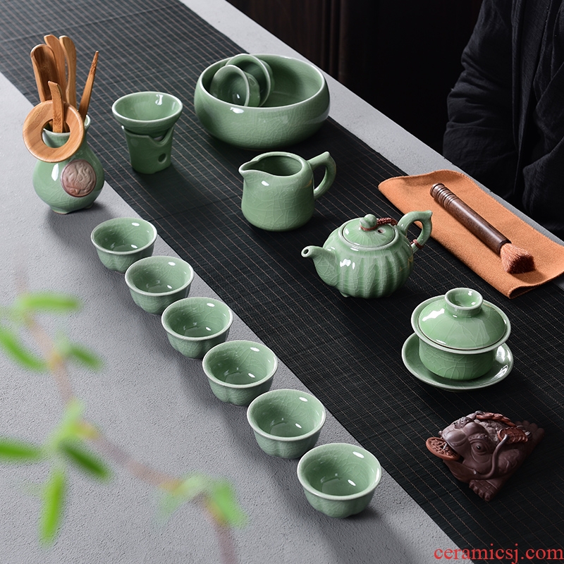 A good laugh, household elder brother up kung fu tea tea taking of A complete set of ceramic teapot teacup tea wash to gift tea set