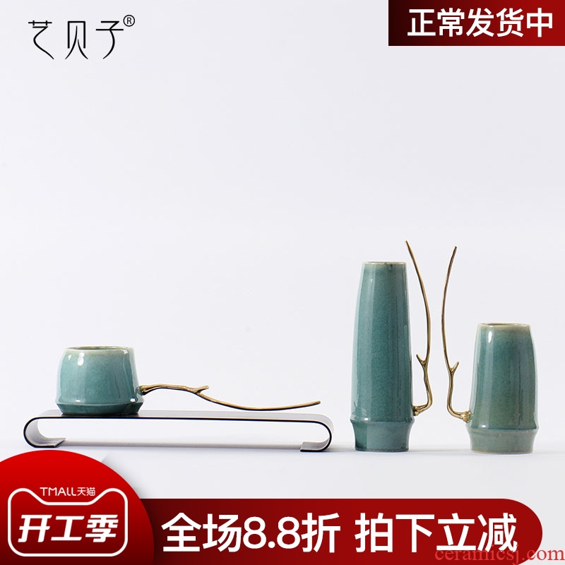 Art BeiZi new Chinese style living room home furnishing articles ceramic vases, flower implement home TV ark, teahouse soft adornment