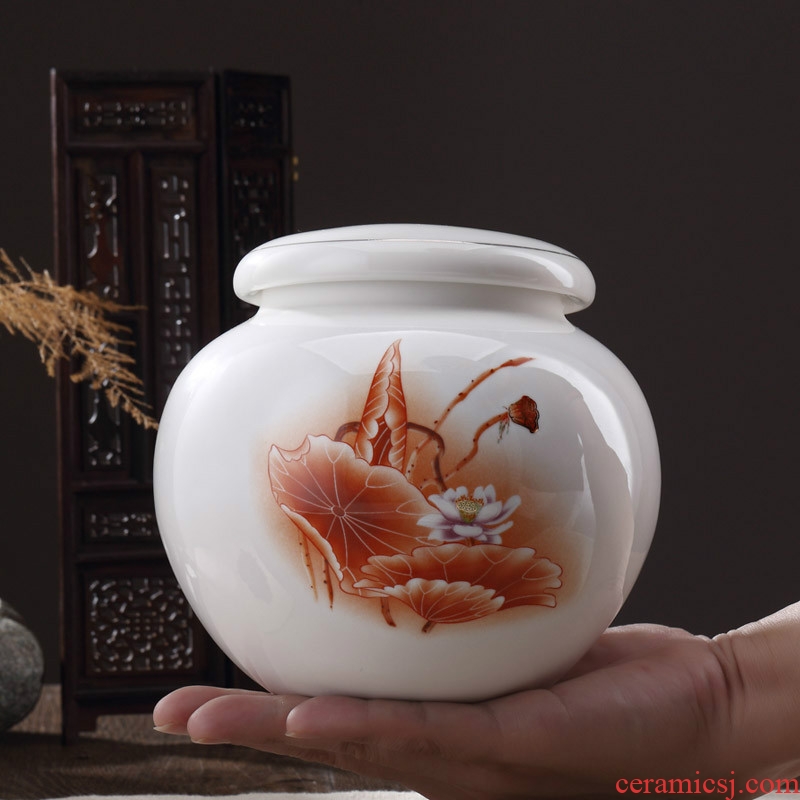 HaiRong creative caddy fixings large ceramic POTS seal pot leaf tea tea box box of tea set small jar
