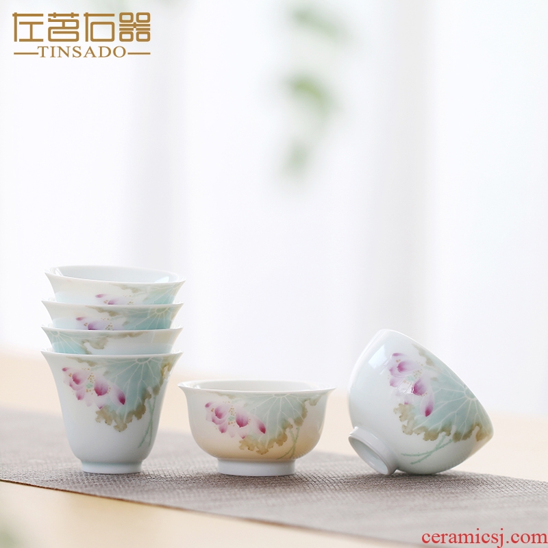 Ceramic cups single master cup kunfu tea China cups single cup sample tea cup individual cup getting jingdezhen tea taking