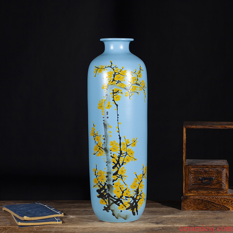 Jingdezhen ceramics modern new Chinese style of large vases, hand - made dried flowers, flower arrangement, the sitting room TV ark, furnishing articles
