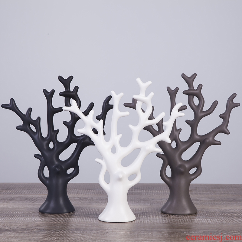 Nordic new rich creative household act the role ofing is tasted wine sitting room adornment ceramic tree furnishing articles housewarming gift
