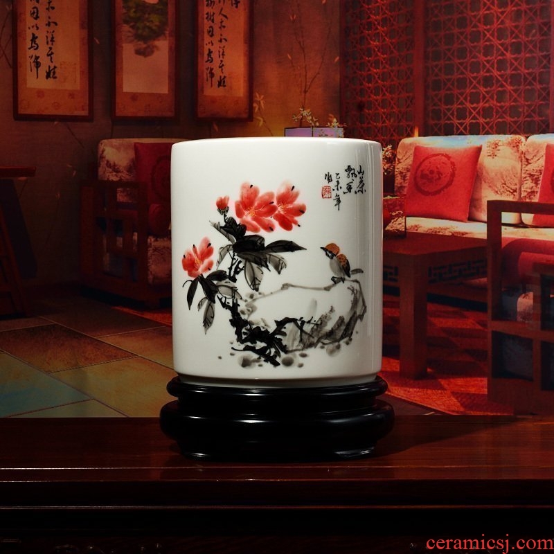 Oriental soil hand - made glaze colorful ceramics under large brush pot furnishing articles creative study desk desktop ornaments