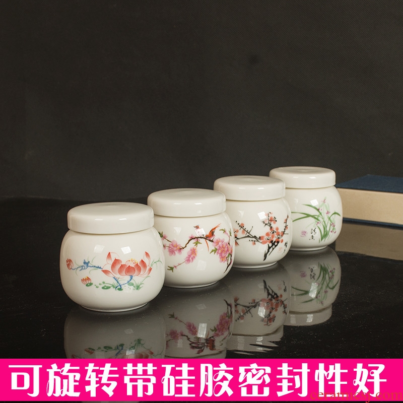 Cosmetics packaging bottles of cream jar cream bottle Japanese small store receives the new fragrance body small ceramic seal pot