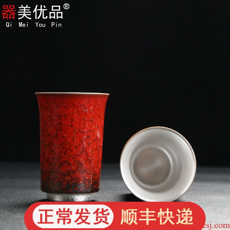 Implement the optimal product kung fu tea cups household utensils coppering. As 999 silver sample tea cup ceramic masters cup silver cup home