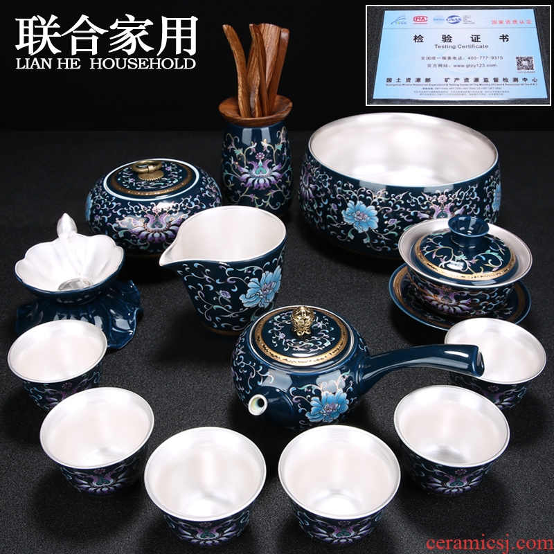 Jingdezhen coppering. As 999 sterling silver tea set the home office of a complete set of ceramic tea set kung fu tea cups in the bowl
