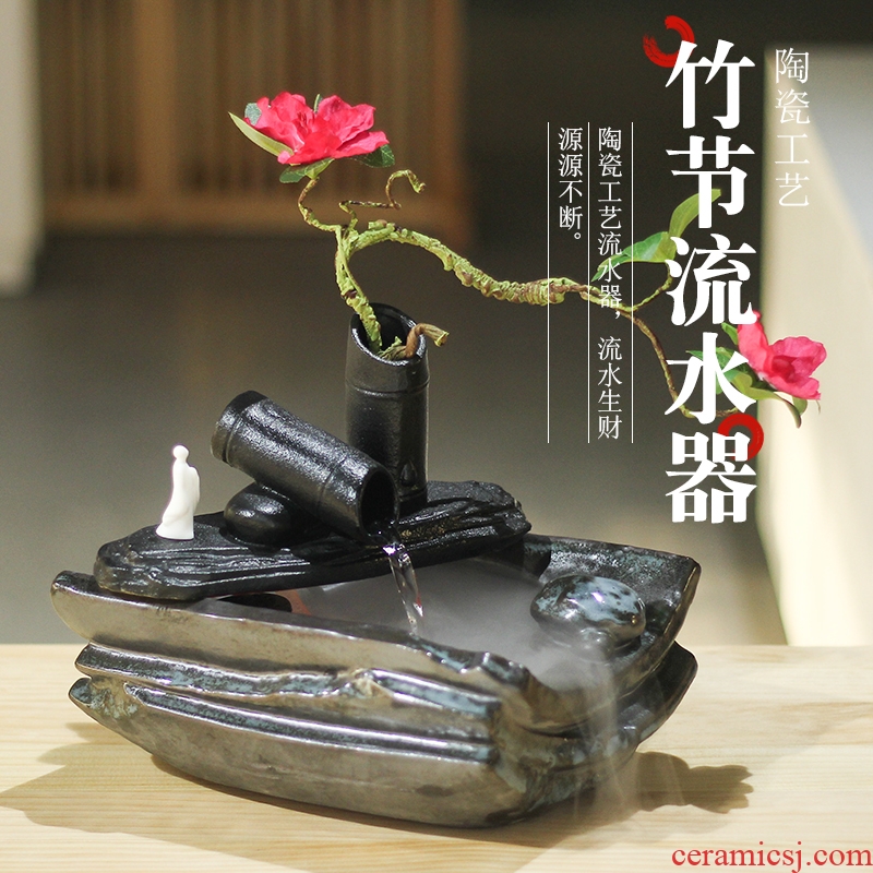 Ceramic plutus zen home furnishing articles sitting room feng shui humidifying water housewarming opening office tea accessories