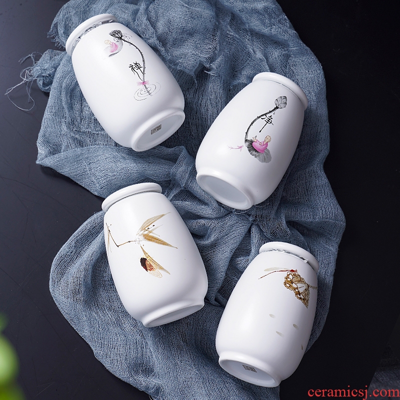 The Product jue ceramic tea pot tin tea set tea sugar pot herbs tea accessories small tank storage tanks