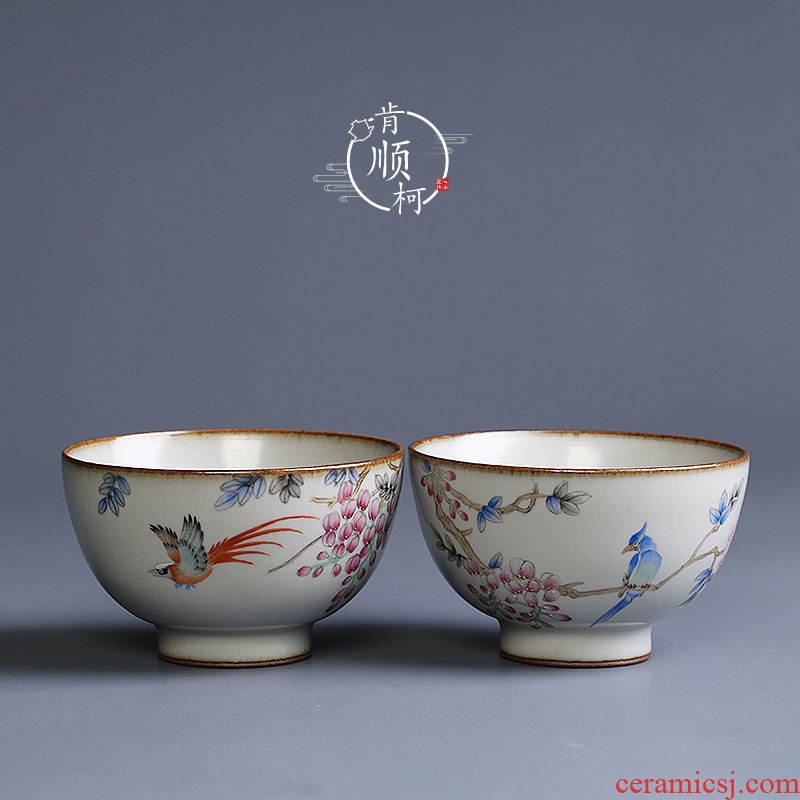 Ken shun ke jingdezhen tea master cup personal open your up sample tea cup pure manual hand - made kung fu tea set